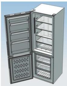 CANDY CCBF6182WFH - Montaggio delle porte del frigorifero e del freezer sul lato opposto - 5