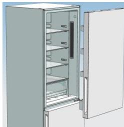 CANDY CCBF6182WFH - Tag koleskabsdoren af - 6