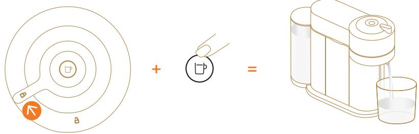 KRUPS NESPRESSO VERTUO NEXT XN910 - Lock, unlock and hold the button for 7 seconds - 1