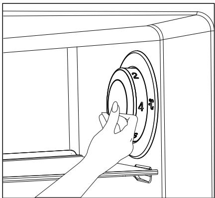 BEKO RCNE520E20DZW - Temperature adjustment button - 1