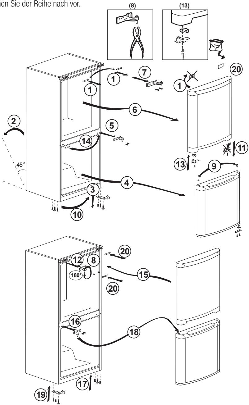 BEKO RCNE520E20DZW - Türanschlag umkehren - 1