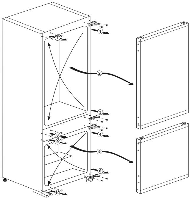 BEKO BCSA285K2S - Reversing the doors - 1