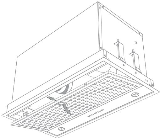 NOVY 829 - Accessing the grease filter - 1