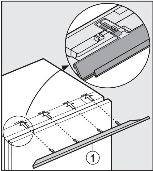 MIELE K34122I - - pour la fixation de la porte du meuble: - 2