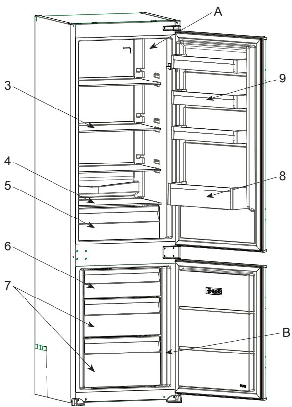 AIRLUX ARI301CA - COMPONENTI DELL'ELETTRODOMESTICO E SCOMPARTI - 1