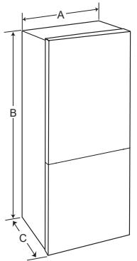LG GBP32DSKZN - Wymiary i ilość wolnego miejsca - 1