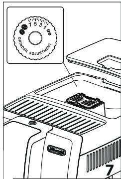 DELONGHI DINAMICA ECAM 350.50 - Réglage du moulin à café - 1
