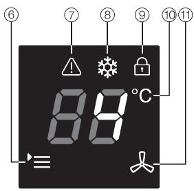 MIELE KFN29133DWS - A Éléments de commande de la zone de réfrigération - 1
