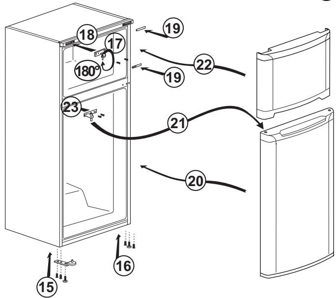 BEKO RDNE455E20B - Reversing the doors - 2