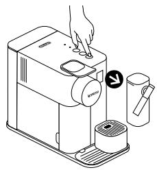 NESPRESSO LATTISSIMA ONE EN510 - Opróżnianie systemu z wody przed okresem nieużytkowania/Rendszer ürítese hosszabb használaton kívüli idószak előtt - 1