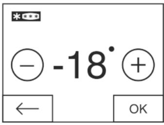 * - -18° + ← OK