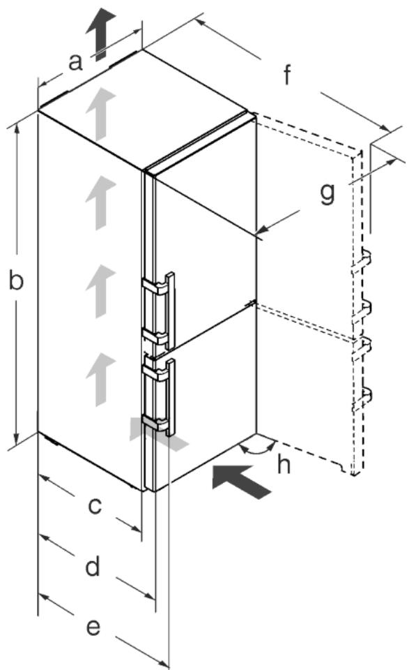 LIEBHERR CBPEF4815 - Dimensions hors tout de l'appareil - 1