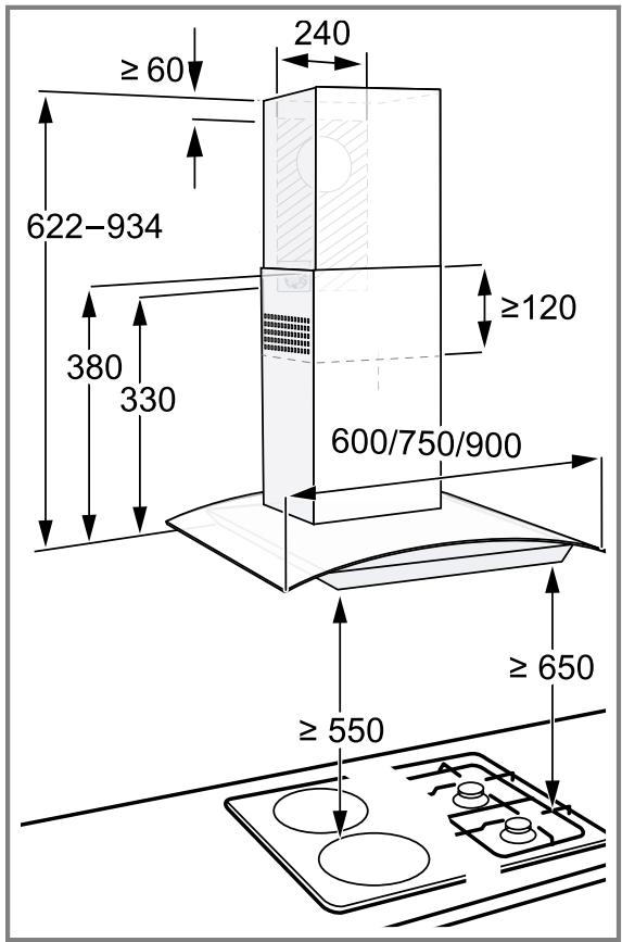 NEFF D95BHM4N0 - Dimensions de l'appareil - 2