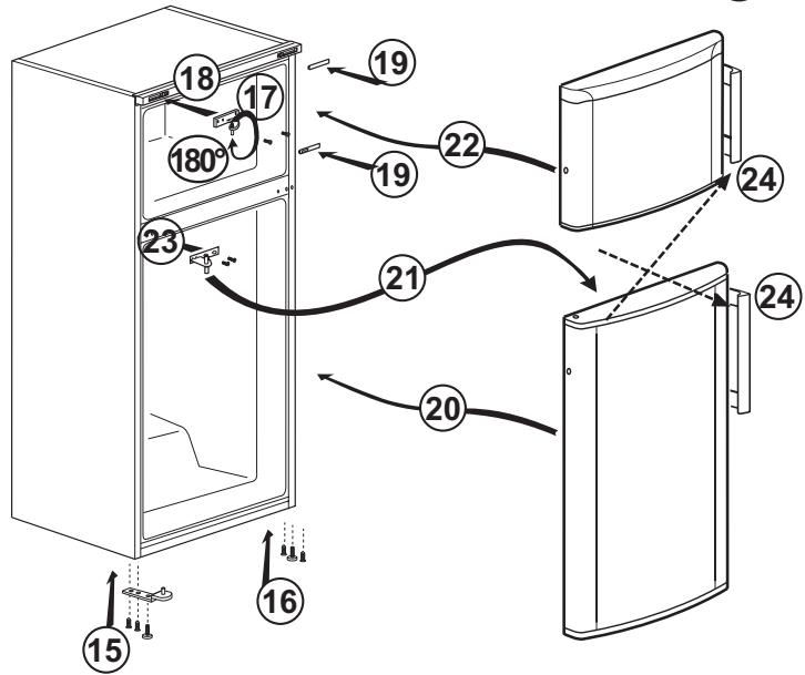 BEKO RDNT360I20W - Reversing the doors - 2