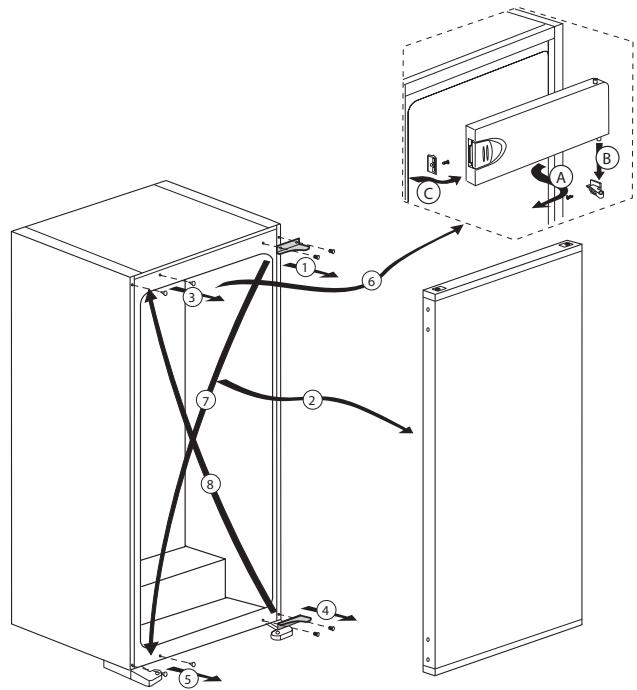 BEKO BSSA315E2SF  -  BSSA315K3SN - Reversing the doors - 1