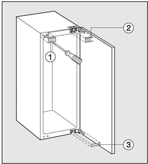 MIELE K37282IDF - Pour changer la butée de porte, vous avez besoin des outils suivants : - 3