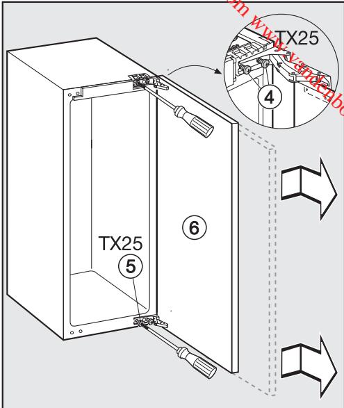 MIELE K37282IDF - Pour changer la butée de porte, vous avez besoin des outils suivants : - 4