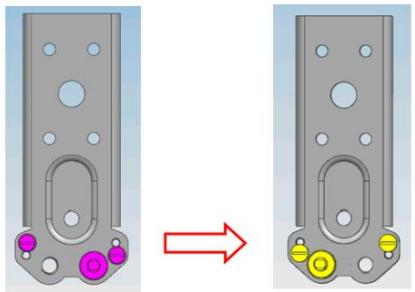 CANDY CMNV6182XWD - Assemble door, lower hinge accessories to the corresponding positions - 3