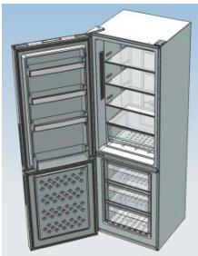 CANDY CMGN6184W - Montiranje vrata hladnjaka i vrata zamrzivača na suprotnoj strani - 3
