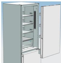 CANDY CMGN6184W - PROMJENA SMJERA OTVARANJA VRATA Demontiranje vrata hladnjaka - 6