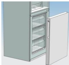 CANDY CMGN6184W - Montiranje vrata, dodataka donjeg okova na odgovarajućim pozicijama - 3