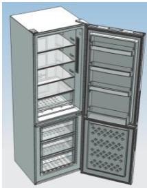 CANDY CMGN6184W - Montiranje vrata hladnjaka i vrata zamrzivača na suprotnoj strani - 2