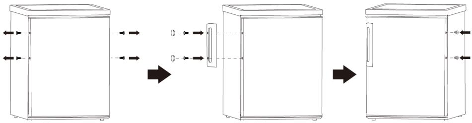 BRANDT BFC8632NX - Instale el tirador externo de la puerta (en caso de que tengá) - 1