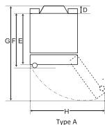 LG GB6216SDS  -  GB6216SPS - Dimensions et dégagements - 2