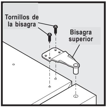 Tornillos de la bisagra Bisagra superior