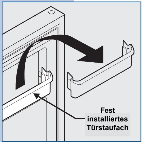 Fest installiertes Türstaufach