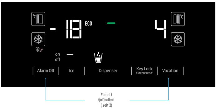BEKO GN162330X - GN162330XBN - Aktivizimi i paralajmérimit t énderrimit t filtrit t ujit (Pör produkt e lidhura me linjén e ujit t rrjetit kryesor dhe t pajisura me filter) - 2