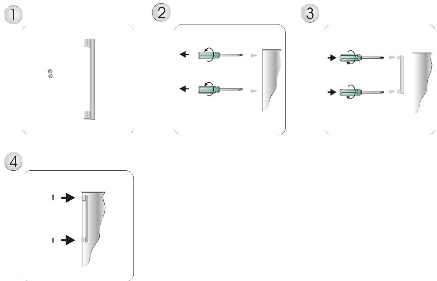BRANDT BFC2322 - Installation des poignées - 1