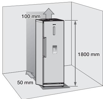 SAMSUNG RR35H6100WW - Choix du meilleur emplacement pour le réfrigérateur - 1
