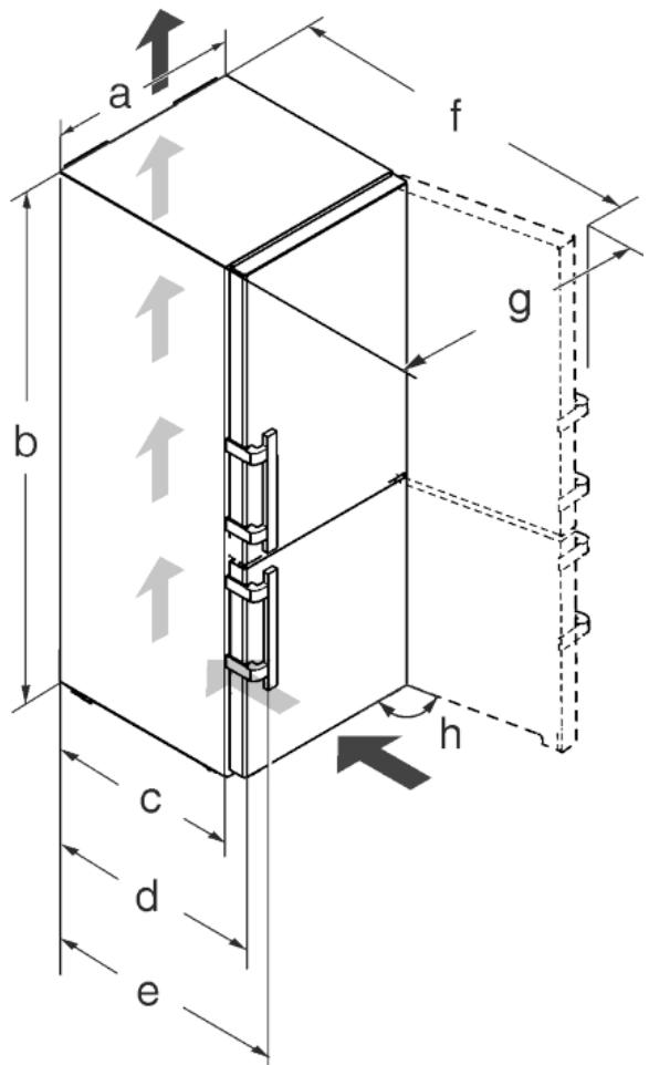LIEBHERR CBNEF 5715  -  CBNEF5735-21 - External dimensions of the appliance - 1