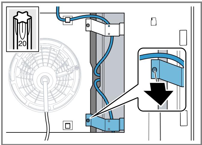 BOSCH DRC96AQ50 - Turning the air outlet to the front - 1