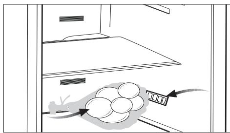 BEKO RDNE350K20W - Recommendations for the fresh food compartment *May not be available in all models - 1