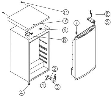 ZANUSSI ZRG10800WA - Koelkastdeur omdraaien - 1