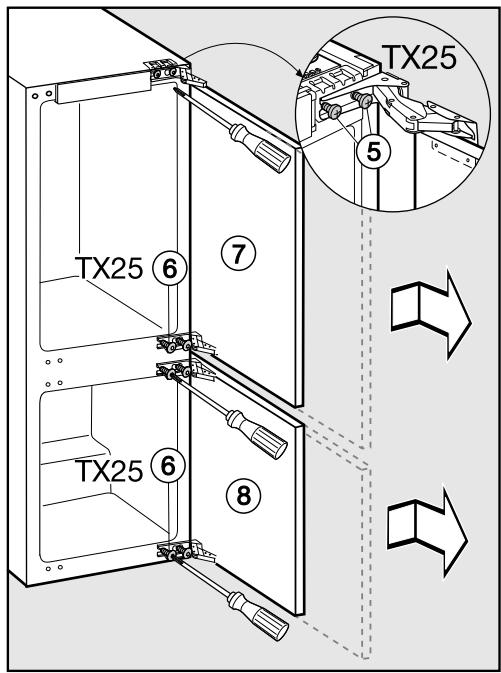 MIELE KF37673ID - Inversion du sens d'ouverture de porte - 3