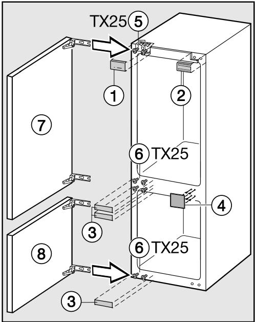 MIELE KF37673ID - Fixer l'amortisseur de porte - 2