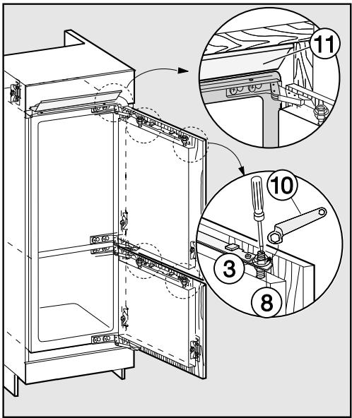 MIELE KF37673ID - -Réglage en hauteur (y) - 1