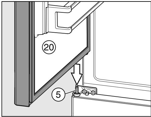 MIELE KD26022EDO  -  KD 26022 ws - Remplacement du support de serrage - 4