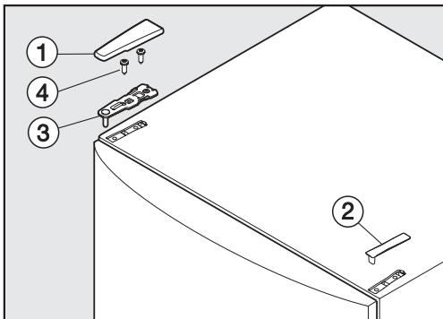 MIELE KD26022EDO  -  KD 26022 ws - Mise en place du support-palier supérieur - 1