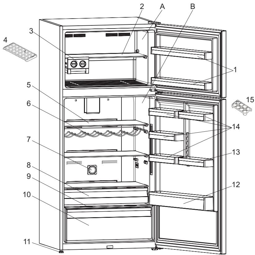 WHIRLPOOL W84TE72X - CIHAZIN PARÇALARI VE BÖLMELERİ - 1