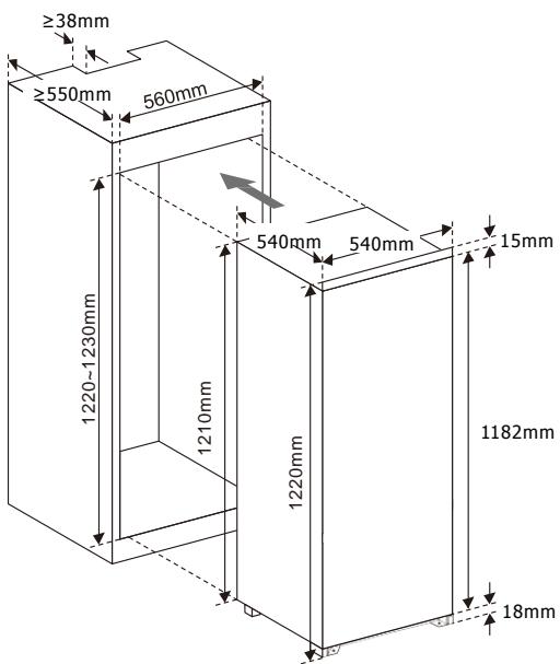 DE DIETRICH DRL 1624J - Install the appliance - 1
