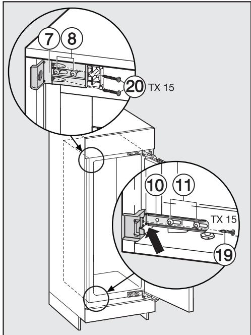 MIELE K36483IDF - Fixation de l'appareil dans sa niche - 2
