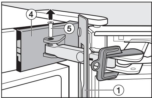 MIELE KFN15943DEDTCS - Retirer l'amortisseur de porte supérieur - 3