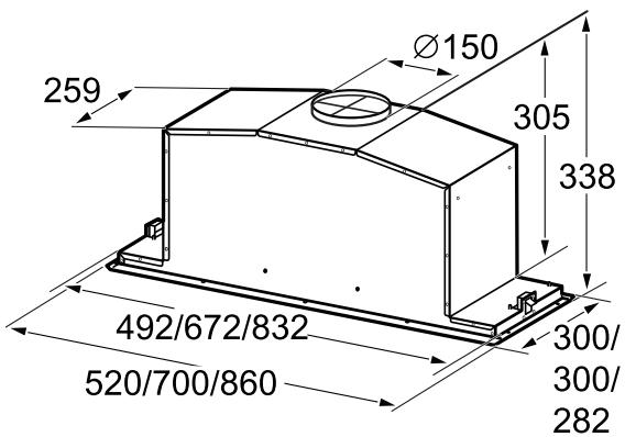 GAGGENAU AC200191 - Dimensions de l'appareil - 1