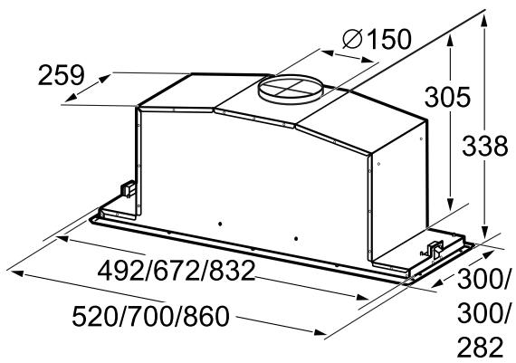 GAGGENAU AC200191 - Appliance dimensions - 1