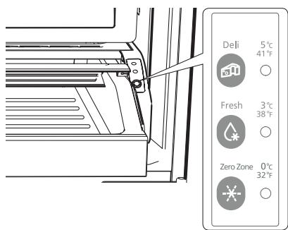 SAMSUNG RFG23UEBP - Keuzeknop - 1