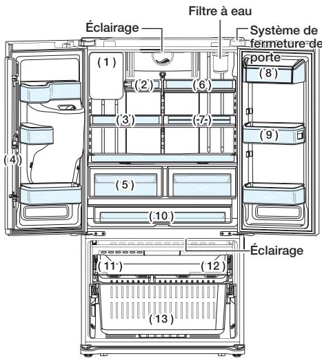 SAMSUNG RFG23UEBP - PIÈCES ET FONCTIONS - 1